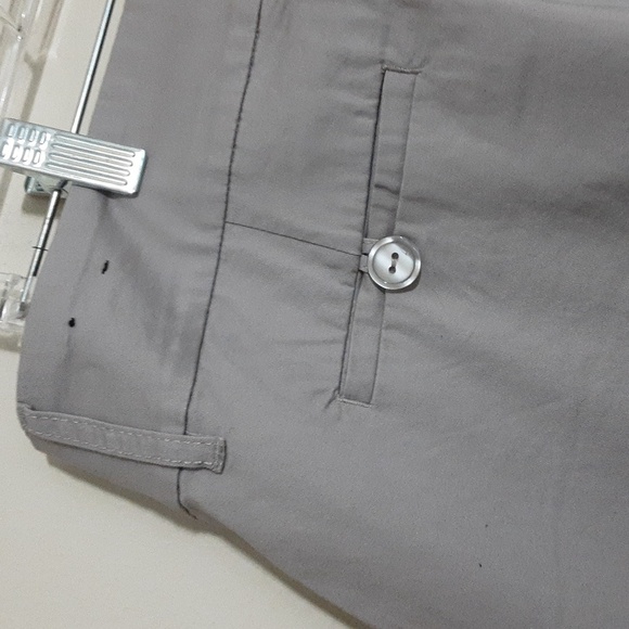 Kut Gray Cropped Pants Trouser 12 Casual Vacation Resort Stretch Beach Retro Y2k - Picture 6 of 13